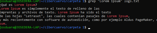 Ejemplo de grep para búsqueda en Linux